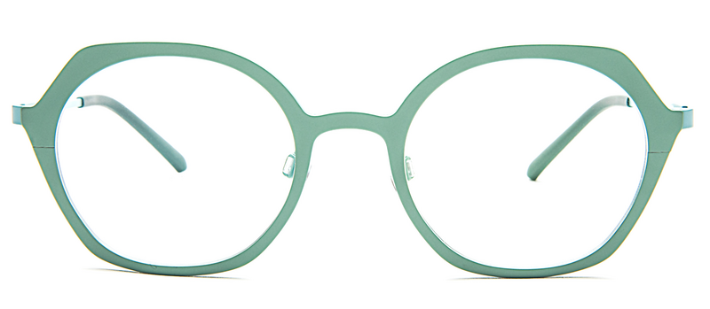 Bevel Flat white Eyeglasses