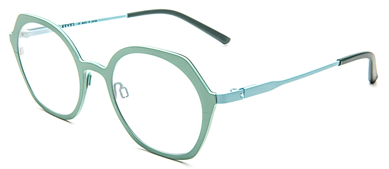 Bevel Flat white Eyeglasses