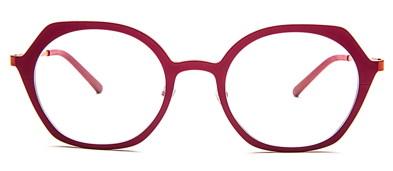 Bevel Flat white Eyeglasses