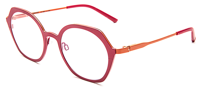Bevel Flat white Eyeglasses