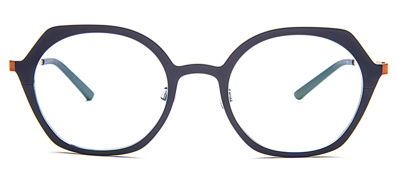 Bevel Flat white Eyeglasses