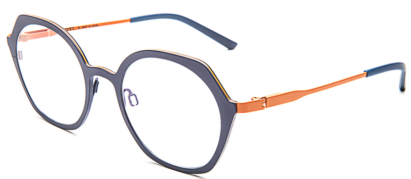 Bevel Flat white Eyeglasses